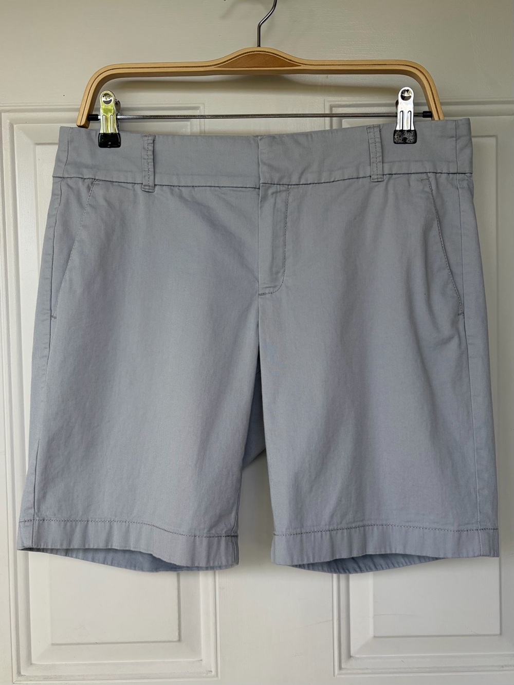 •J. Crew• Light Gray Chino 8” Inseam Bermuda Shorts - Size 10